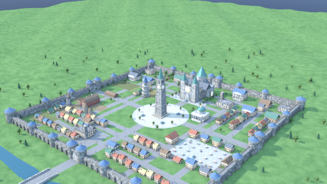 An aerial render of Highspire